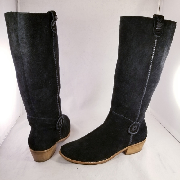 JACK ROGERS ARTISAN EQUESTRIAN RIDING BLACK SUEDE WOMEN BOOTS SIZE 9.5M  * - Picture 7 of 11